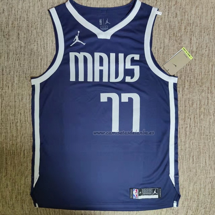 Camiseta Dallas Mavericks Luka Doncic NO 77 Statement Autentico 2022-23 Azul